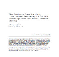 El caso de negocio de usar analítica de datos desestructurados en IBM Power Systems para decisiones críticas