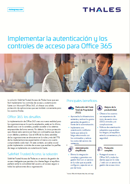Implementar la autenticación y los controles de acceso para Office 365