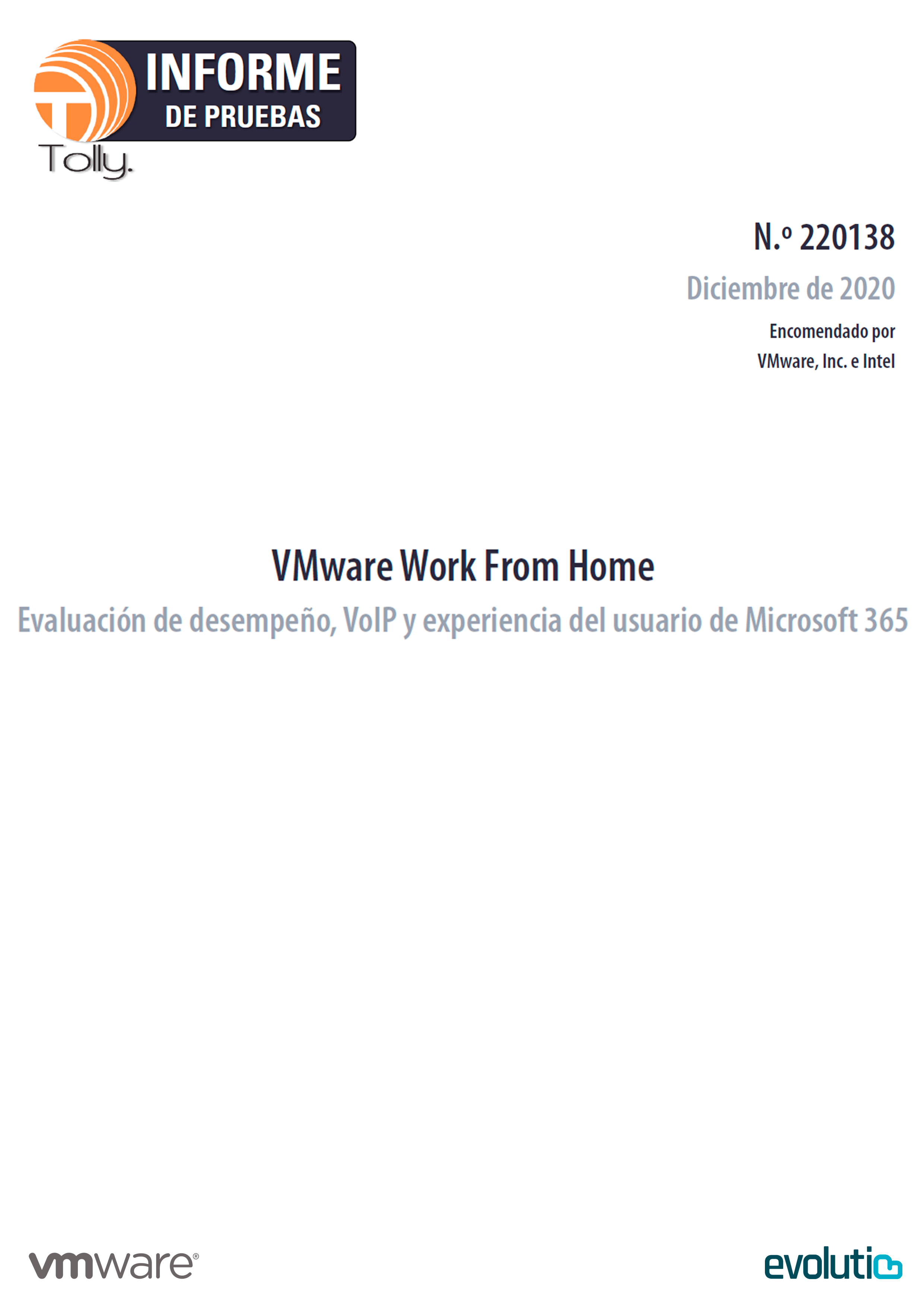 VMware Work From Here. Evaluación de desmpeño, VoIP y experiencia del usuario de Microsoft 365