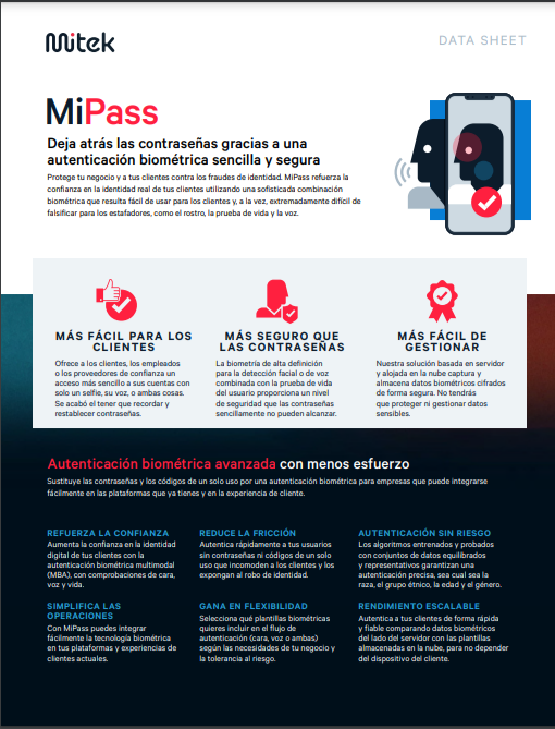MiPass; deja atrás las contraseñas gracias a una autenticación biométrica sencilla y segura