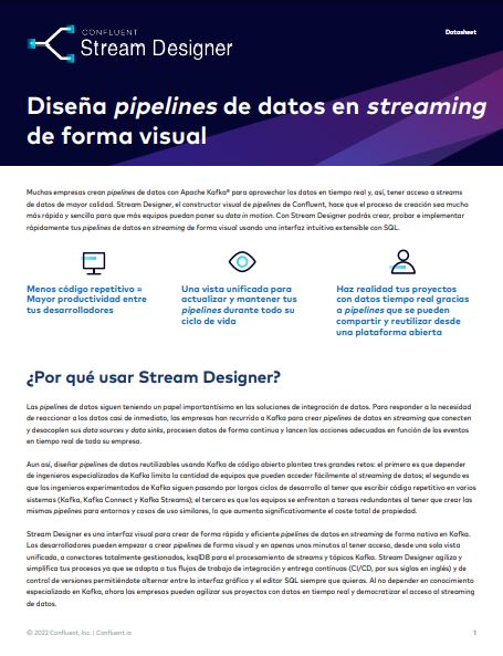 Diseña pipelines de datos en streaming de forma visual